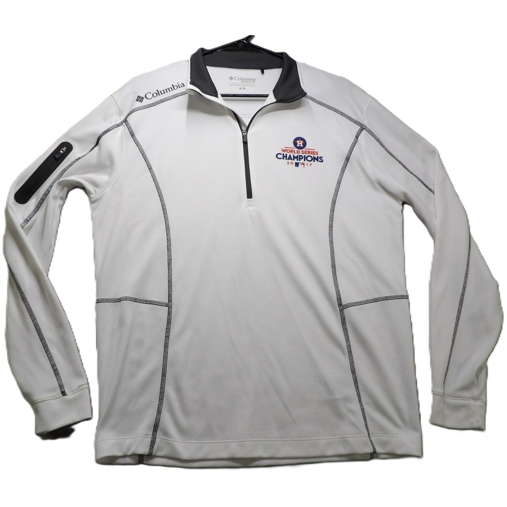 Columbia Golf Houston Astros 2017 World Series Champions 1/4 Zip Omni Wick Men M